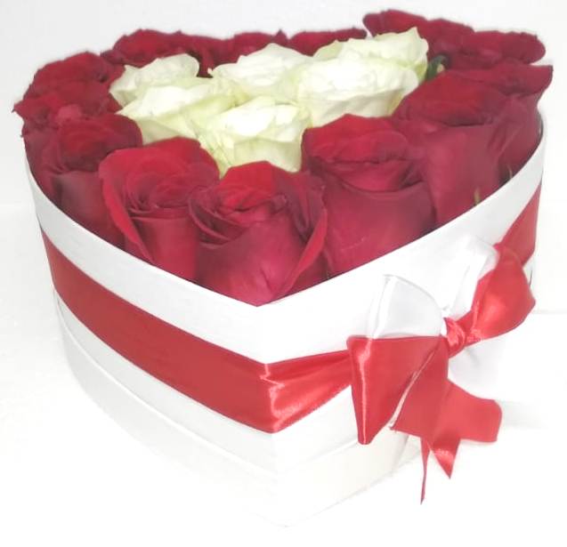 20 Rosas en Caja Corazn